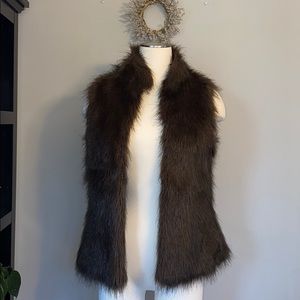 KENAR Furry Vest Size M